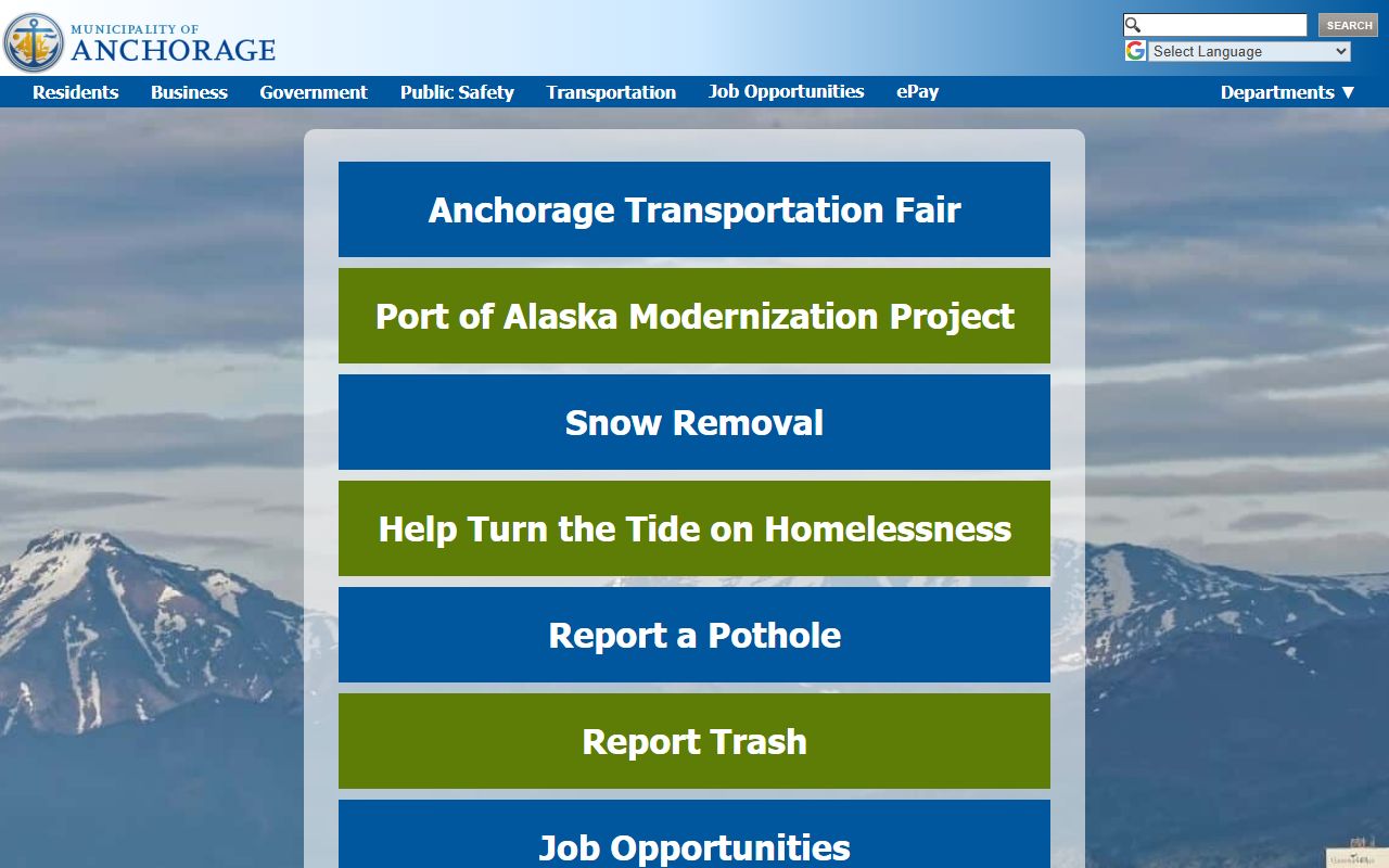 Municipality of Anchorage official website for deed records