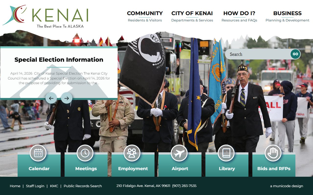 City of Kenai official website homepage