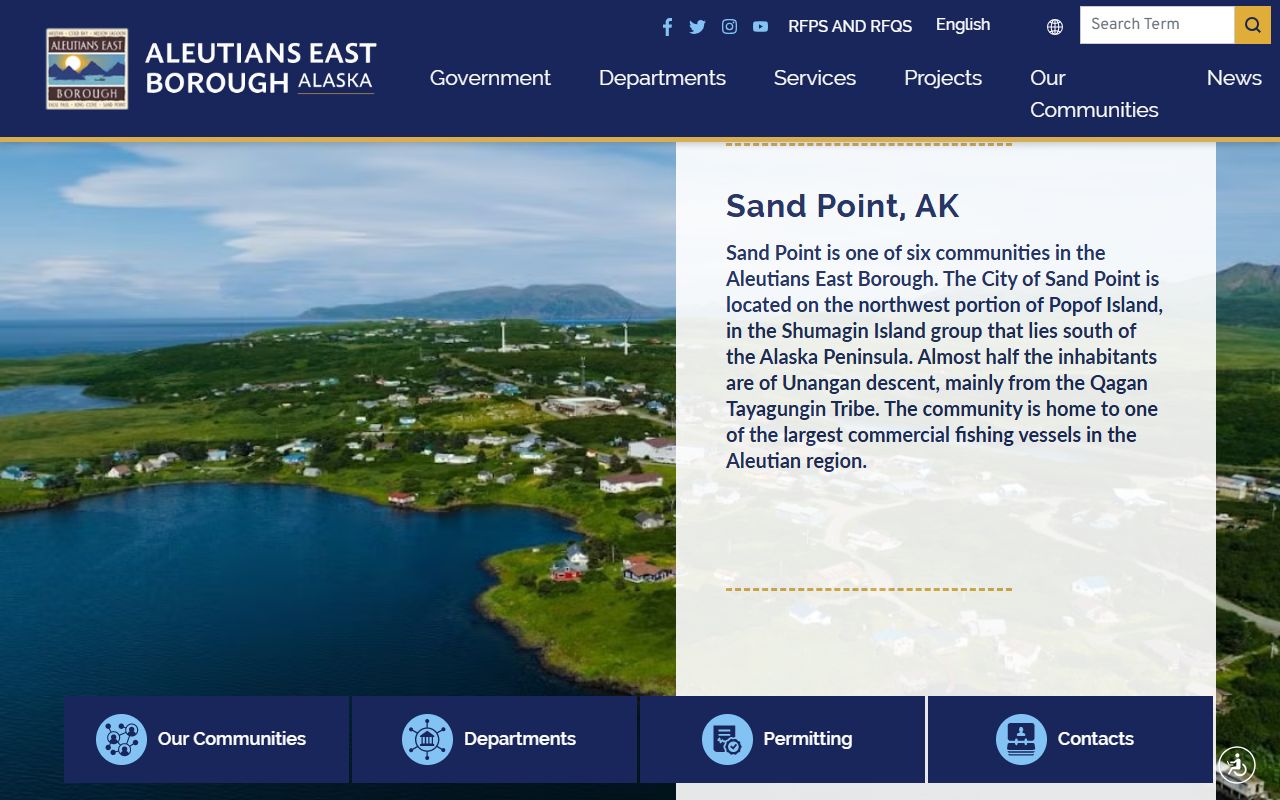 Aleutians East Borough official website for deed records and public records requests