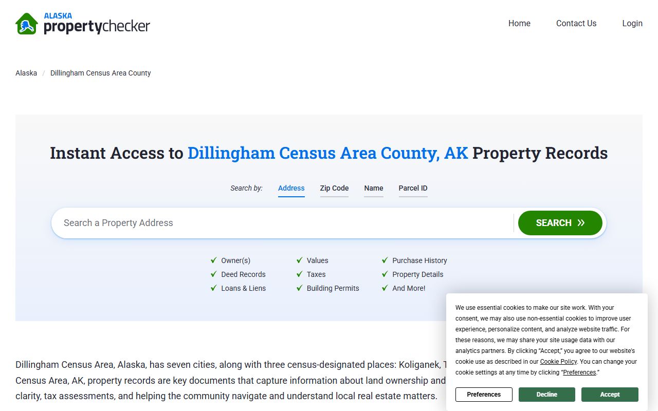Alaska DNR recording districts FAQ covering Dillingham Census Area