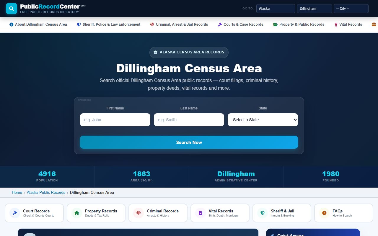 Alaska DNR Recorder's Office handles Dillingham Census Area deed records