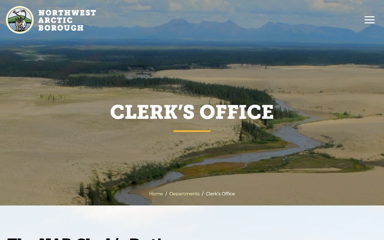 Northwest Arctic Borough Clerk's Office page