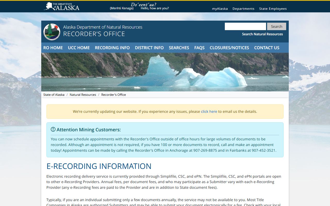 Alaska deed records AS 40.17 recording statutes chapter